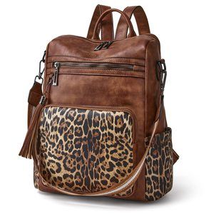 Leather Backpack Purse for Women Fashion Tassel Ladies Shoulder Bags🐠